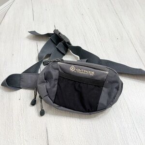 OUTDOOR PRODUCTS Unisex Adults Gray Multiple Pocket Fanny Pack Waist Bag 8” X 4”